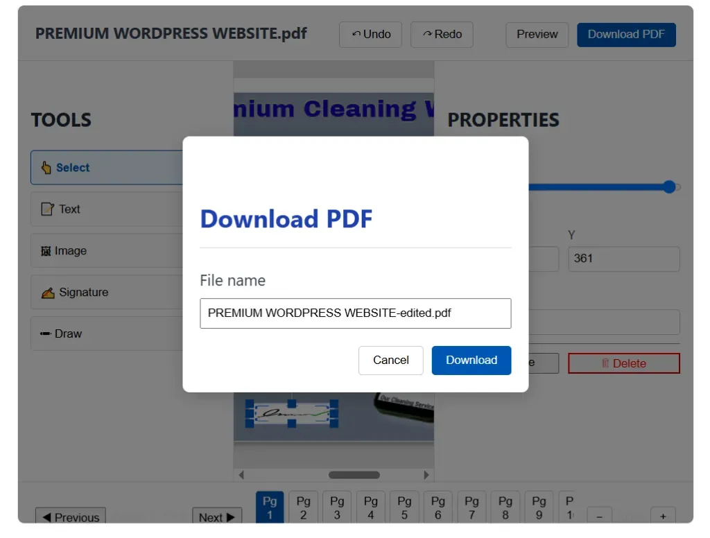 Download Edited PDF File Free