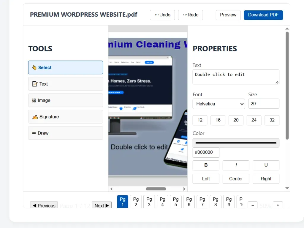 Adding Text and Changing Font Properties in PDF