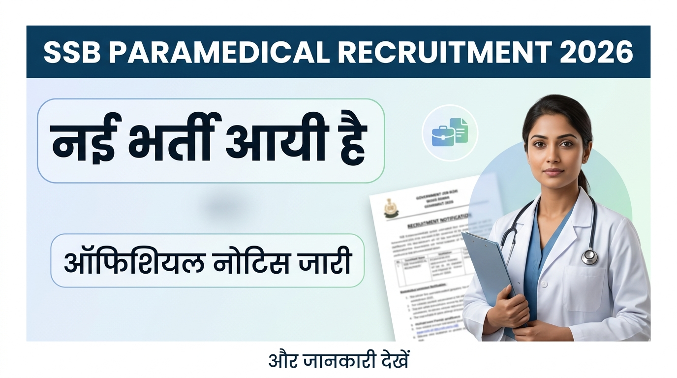 SSB Paramedical Recruitment 2026 – Apply Online for 76 Posts