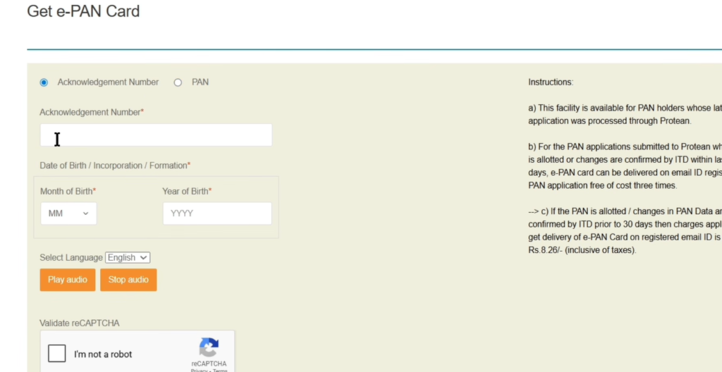 Pan Card Download NSDL Protean Method